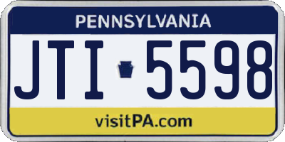 PA license plate JTI5598