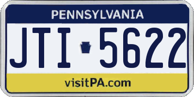 PA license plate JTI5622