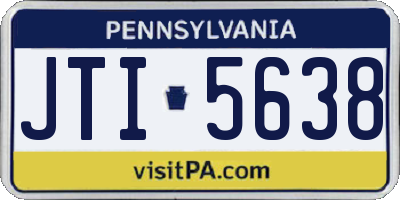 PA license plate JTI5638