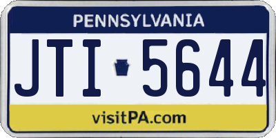 PA license plate JTI5644