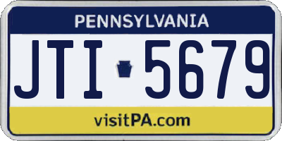 PA license plate JTI5679