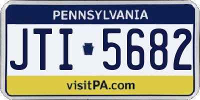 PA license plate JTI5682