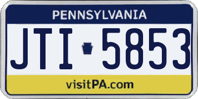 PA license plate JTI5853