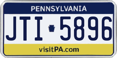 PA license plate JTI5896