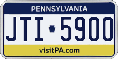 PA license plate JTI5900