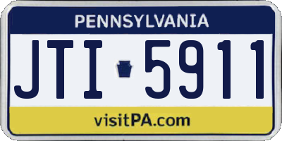 PA license plate JTI5911