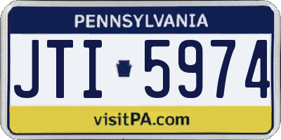PA license plate JTI5974