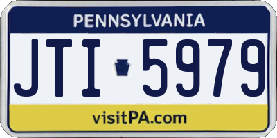 PA license plate JTI5979