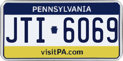 PA license plate JTI6069