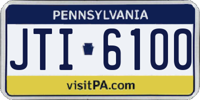 PA license plate JTI6100
