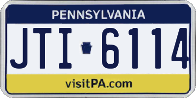 PA license plate JTI6114