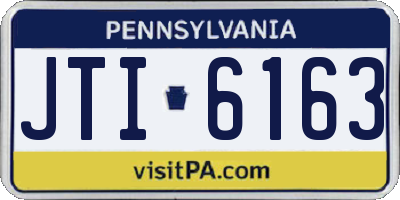 PA license plate JTI6163