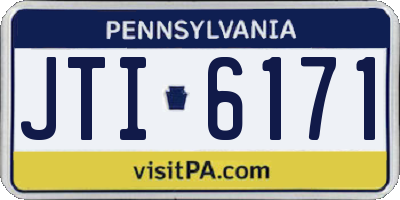PA license plate JTI6171