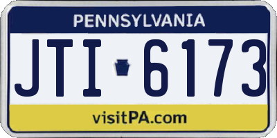 PA license plate JTI6173