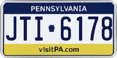 PA license plate JTI6178