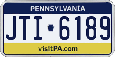 PA license plate JTI6189