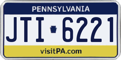PA license plate JTI6221