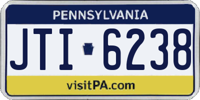 PA license plate JTI6238