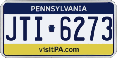 PA license plate JTI6273