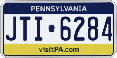 PA license plate JTI6284