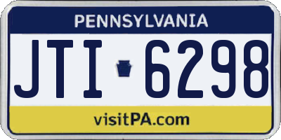 PA license plate JTI6298