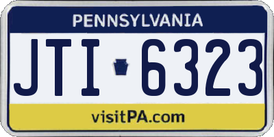 PA license plate JTI6323