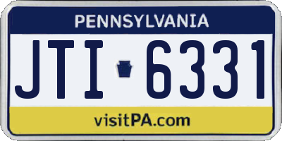 PA license plate JTI6331