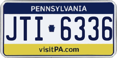 PA license plate JTI6336