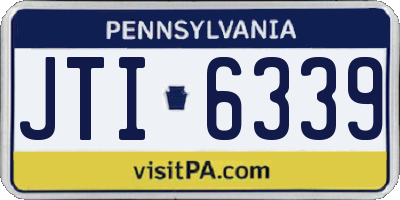 PA license plate JTI6339