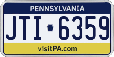 PA license plate JTI6359