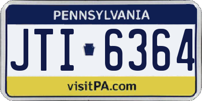 PA license plate JTI6364