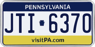 PA license plate JTI6370