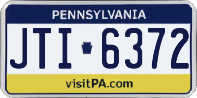 PA license plate JTI6372