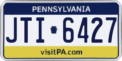 PA license plate JTI6427