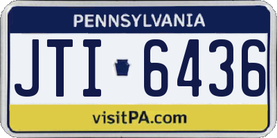 PA license plate JTI6436