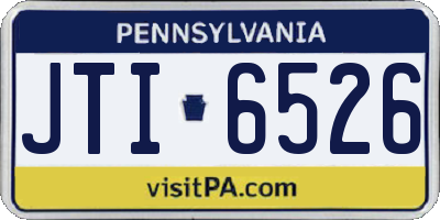 PA license plate JTI6526