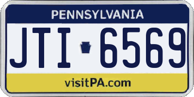 PA license plate JTI6569