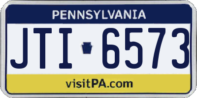 PA license plate JTI6573