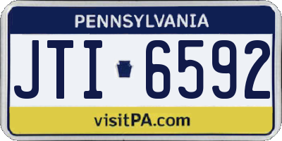 PA license plate JTI6592
