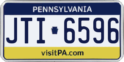 PA license plate JTI6596