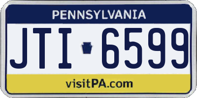 PA license plate JTI6599