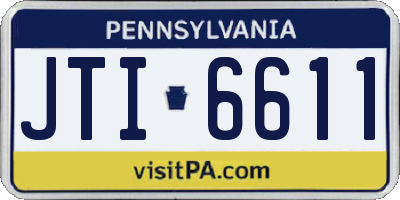 PA license plate JTI6611