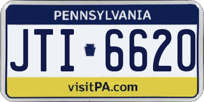 PA license plate JTI6620