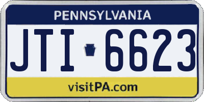 PA license plate JTI6623