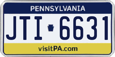 PA license plate JTI6631
