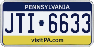 PA license plate JTI6633