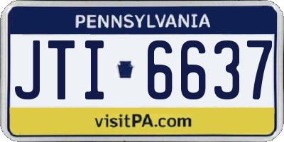 PA license plate JTI6637
