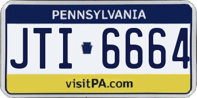 PA license plate JTI6664