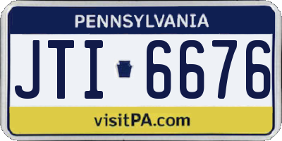 PA license plate JTI6676