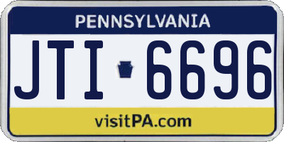 PA license plate JTI6696